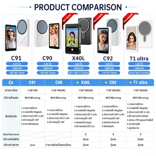 OKAWA Recording Display Screen จอมอนิเตอร์สำหรับเซลฟี่ แบบแม่เหล็ก 1800 mAh อุปกรณ์เสริมสำหรับเซลฟี่ หน้าจอ 4.02 นิ้ว