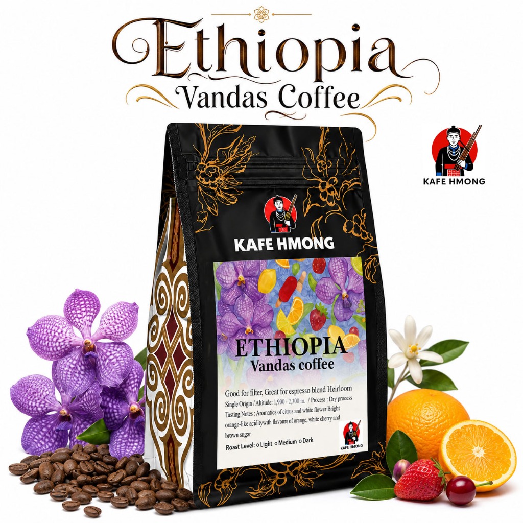 Ethiopia Vandas Coffee กาแฟคั่ว กลิ่นดอกกล้วยไม้ หอมเป็นเอกลักษณ์ หนึ่งเดียวในไทย จากอาปาลาลิส