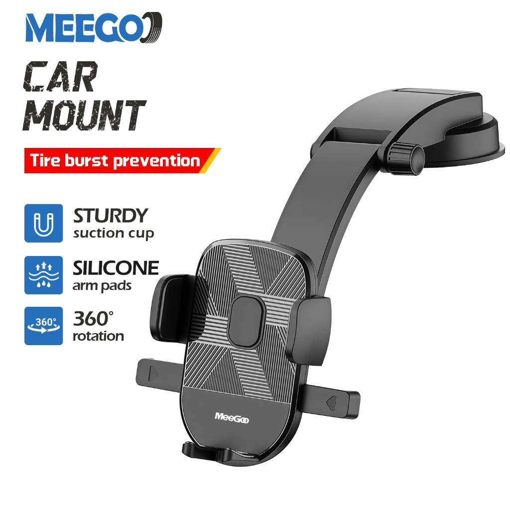 MeeGoo ที่วางโทรศัพท์ในรถยนต์ ที่วางโทรศัพท์แบบดูดถ้วย ปรับหมุนได้ 360 Car holder ที่ยึดมือถือรถ รถทั่วไปใช้ได้หมด