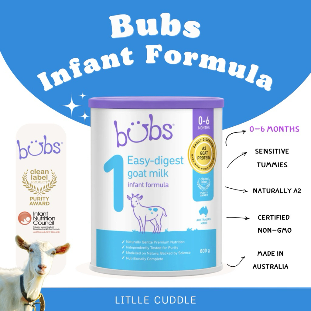 นมแพะ 🥛🐐พร้อมส่ง Bubs Goat Milk A2 (Bubs Goat A2) จากออสเตรเลีย สำหรับเด็ก 0-6 เดือน พร้อมส่งจากไทย✨
