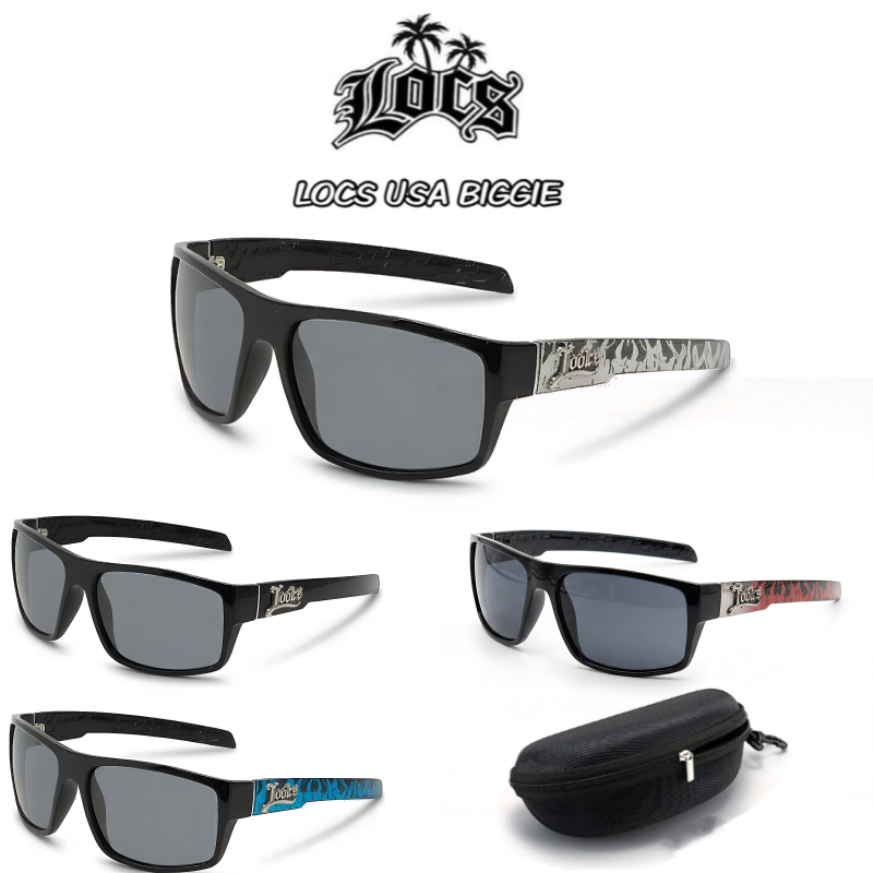 LOCS แว่นกันแดด Flame Street Style UV400 ดีไซน์ทันสมัย พร้อมกล่องใส่แว่นแบบแข็งฟรี ให้ความปลอดภัยและสไตล์ที่ดีที่สุด
