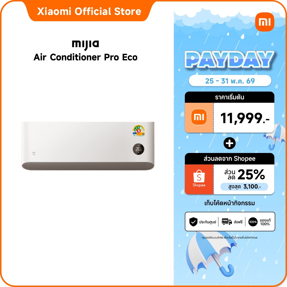 รีวิว Xiaomi Mijia แอร์ Inverter Pro Eco: เย็นสบาย ประหยัดไฟสูงสุด ด้วย AI อัจฉริยะ