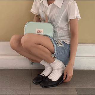 SUNSCRÈME - MINI ROSIE POUCH (กระเป๋าใส่เครื่องสำอาง/มือถือ/กล้อง) สีมินต์/ชมพู/เหลือง/ฟ้า