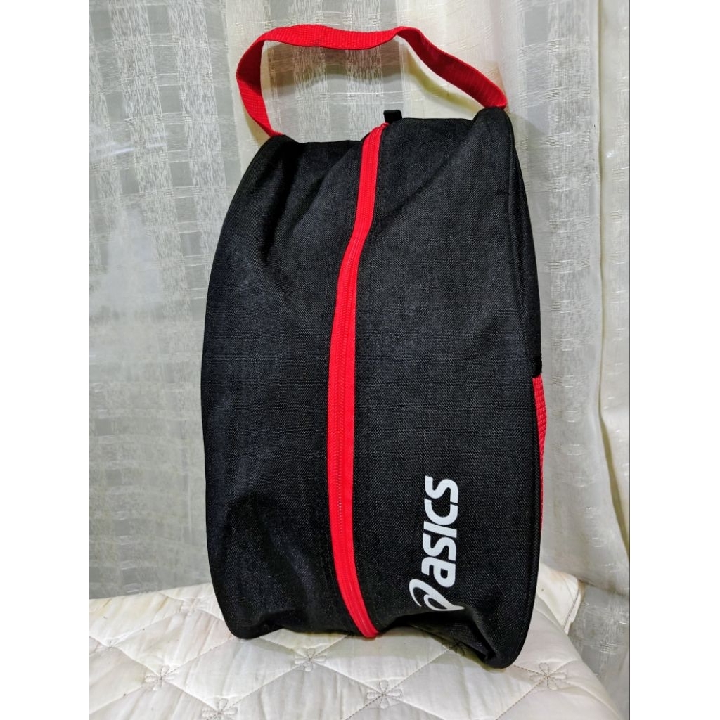 กระเป๋าใส่รองเท้า Asics สีดำแดง 8x15"