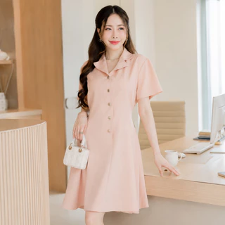 Modish | Sandy Dress | เดรสทำงานคอปก แต่งกระดุมหรู