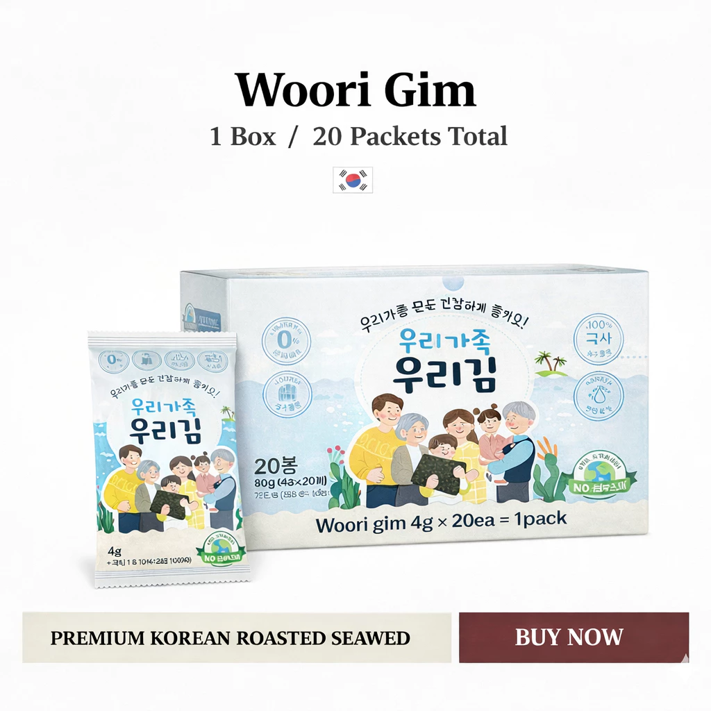 สาหร่ายอบแห้งเกาหลี Woori Gim 4g (No Tray) korean roasted seaweed 4g | 광천 우리김 4g 노트레이