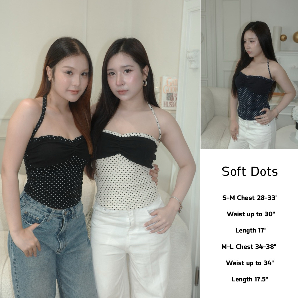 Soft Dots by Lush&Lune เสื้อคล้องคอpolkadots  มีหลายไซส์ ผ้านิ่มใส่สบาย (NEW COLLECTION)