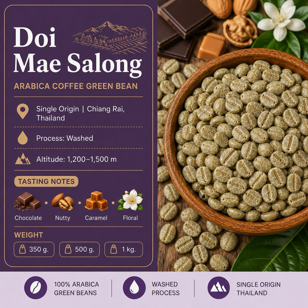 ดอยแม่สลอง สารกาแฟอาราบิก้า ผลผลิตจากเกษตรกรต้นน้ำ