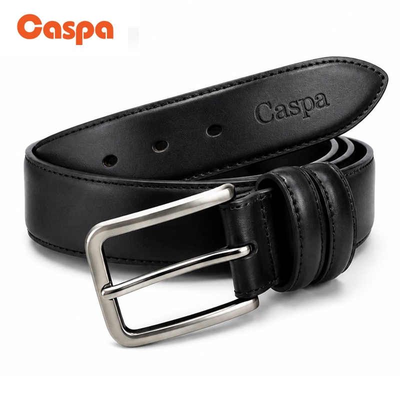 Caspa เข็มขัด​หนังแท้ รุ่น BE09 มี 4 สี ดำ น้ำตาล น้ำเงิน ขาว  ยาว51นิ้ว​ ผู้ชาย ​Belt เข็มขัด​หนัง 