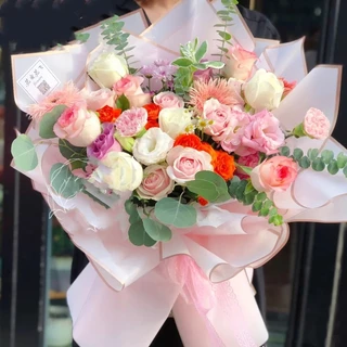 กระดาษห่อดอกไม้กันน้ำ 58x58 ซม. 20 แผ่น/แพ็ค กระดาษห่อช่อดอกไม้ 2 สี ผิวด้าน