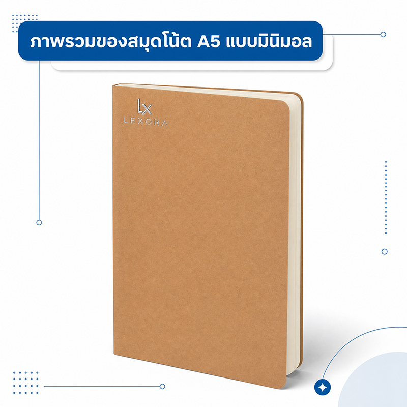 Lexora دفتر ملاحظات A5 بورق سميك 72 صفحة — صورة 8