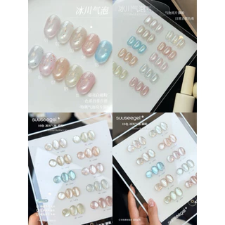 พร้อมส่งในไทย🇹🇭 มาใหม่ลูกแก้วผสมกลิตเตอร์ แบบใหม่ 10 สี Suuseegel Cloud Bubble Cat Eye Series