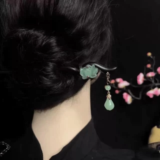 Accessories ปิ่นปักผมแบบใหม่สไตล์จีนพร้อมพู่ดอกไม้ สไตล์โบราณ ตะเกียบผม