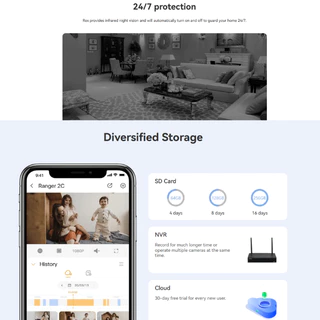 IMOU RANGER 2C (3MP , Pro 3MP , 5MP ,Pro 3MP) กล้องวงจรปิดภายใน Wifi ระบบAIตรวจจับ พูดคุยโต้ตอบ รับประกัน 2ปี