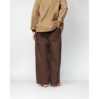 Baggy Pants V.3 | Cotton Premium กางเกงขากระบอกใหญ่ ผ้าคอตตอนเนื้อกำลังดี เอวยืด ขาพับ 2 นิ้ว สไตล์ญี่ปุ่น