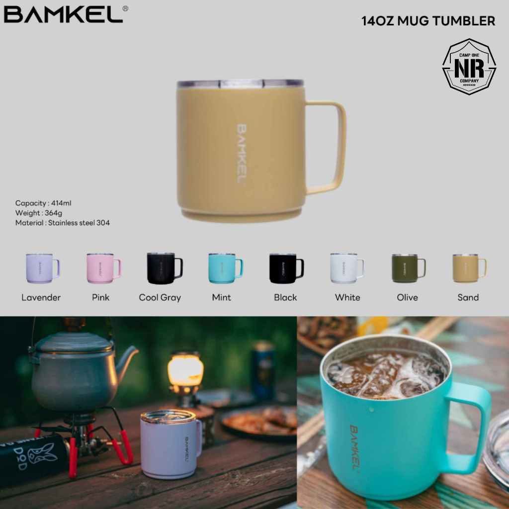 [ส่งด่วน/ส่งไว/จัดส่งทุกวัน/มีประกัน] BAMKEL DRINKWARE 14OZ Tumbler เเก้วน้ำ เเก้วน้ำเเข็ง เก็บความเย็น เเคมป์ปิ้ง