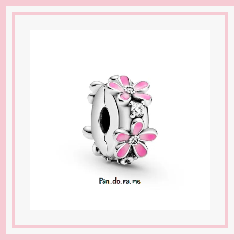 [พร้อมส่ง สินค้าแท้ 💯] Restock❗️หายาก Pan.do.ra Pink Daisy Flower Clip Charm แถมกล่อง