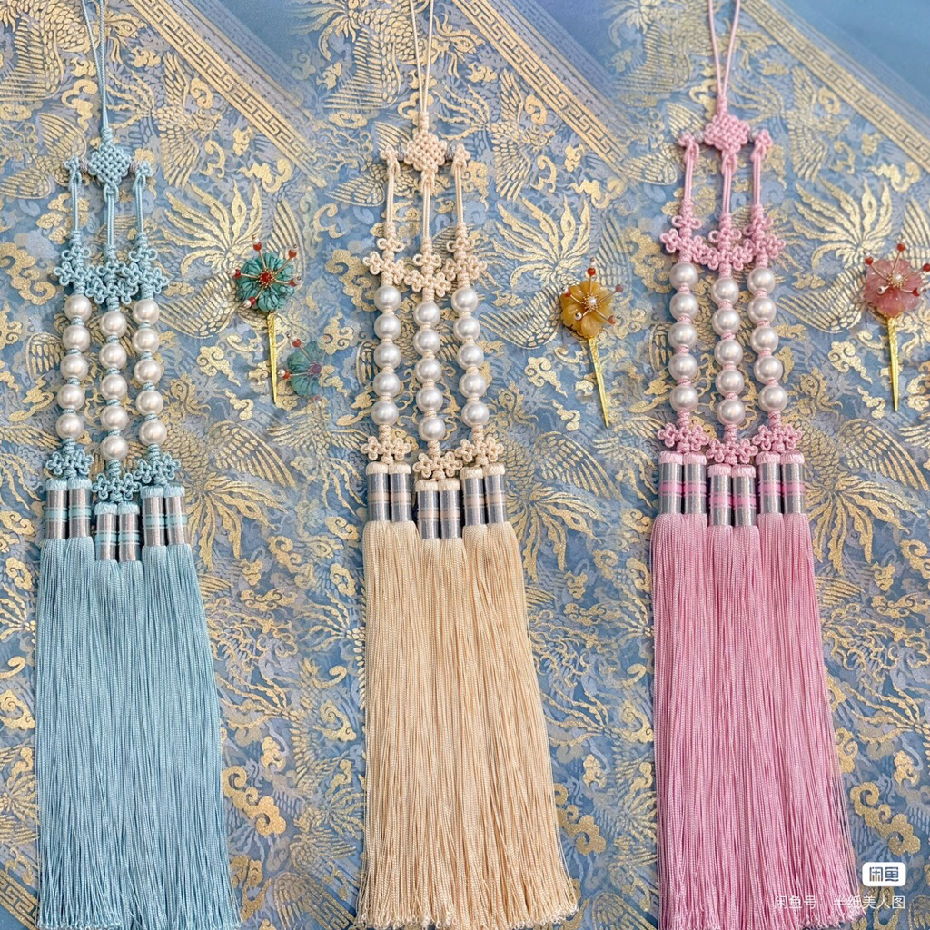 พรีออเดอร์ รอนำเข้า พู่ห้อยหยก Norigae พู่ห้อยเกาหลีโบราณ พู่โนรีแก สำหรับประดับชุดฮันบก ชุดทังอี
