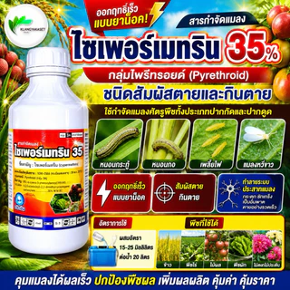 ไซเพอร์เมทริน 35% ฉลาม 🛑 1ลิตร ไซเพอ ไซเพอร์ ไซเปอ ไซเปอร์ ไซเปอร์เมทริน เพลี้ยไฟ เพลี้ยอ่อน