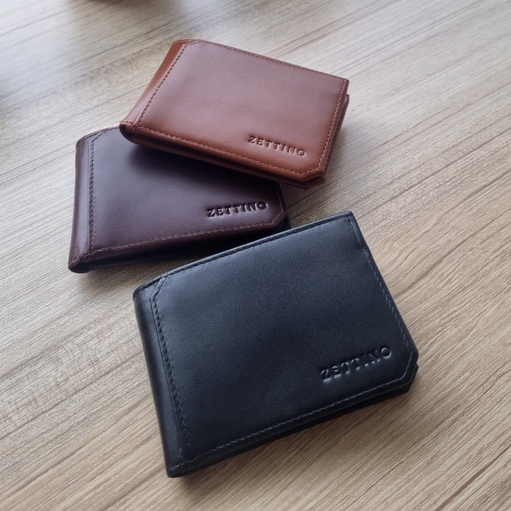 ZETTINO ซองใส่บัตรหนังแท้ Card Holder Bi-Fold Vol2
