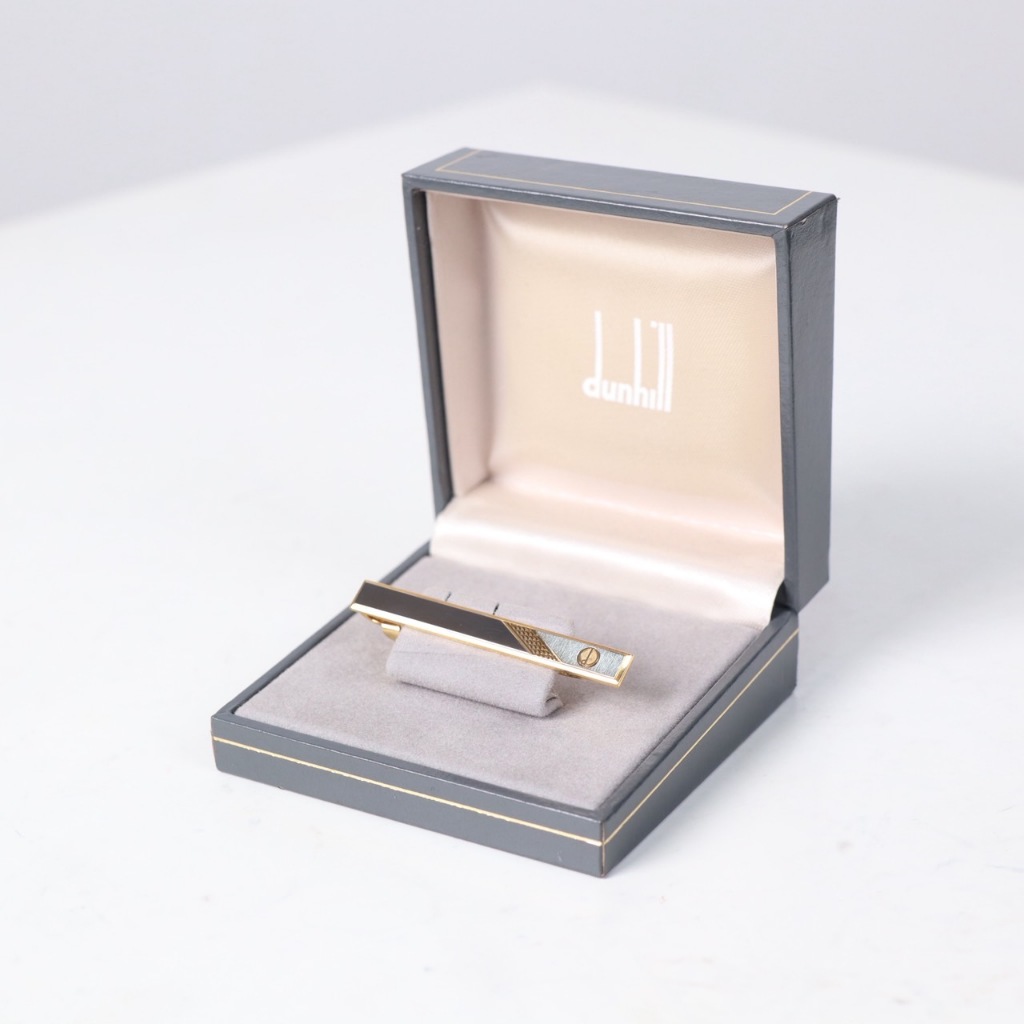 หนีบไท Tie Bar DUNHILL GOLD & SILVER TONE ของแท้ 100% สภาพใหม่ Premium [DUNHILL GOLD & SILVER TONE T
