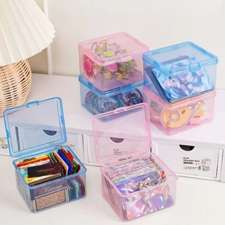 กล่องเก็บการ์ด ที่เก็บการ์ด มีฝาปิดและกันฝุ่น กล่องเก็บของ โปร่งใส Card Photocard Storage Box