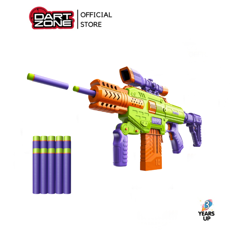 ปืนของเล่น DART ZONE® ปืนกระสุนโฟม ดาร์ทโซน ยิงออโต้ Spectrum Nitroshot Motorized Blaster 80 FPS