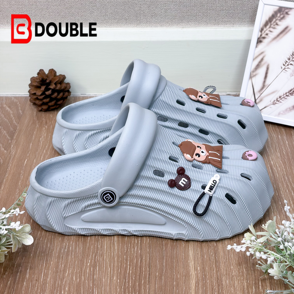 รองเท้าแตะคล็อก BB DOUBLE รุ่นใหม่ มีดีเทลหมีตุ๊กตา รูปที่ 5