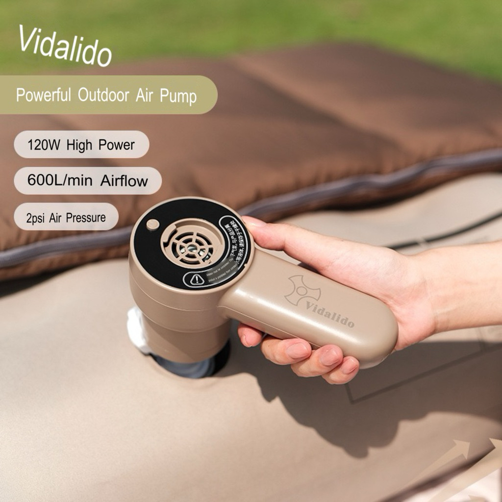 Vidalido Air Pump ปั๊มลมแรงดันสูง สำหรับเติมลมที่นอน และอุปกรณ์ลมหลากหลายชนิด
