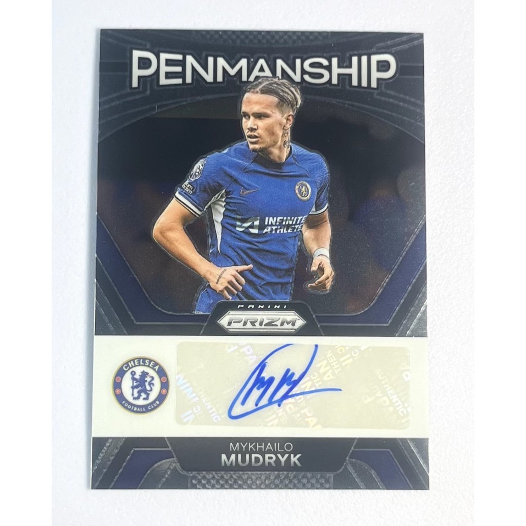 การ์ดฟุตบอลลายเซ็น 2023 Panini Prizm  Mykhailo Mudryk