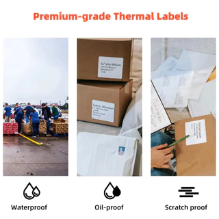 สติกเกอร์ สติ๊กเกอร์ ฉลากยา บาร์โค้ด barcode ใบปะหน้าพัสดุ ไม่ใช้หมึก Direct thermal sticker label พร้อมส่งจากไทย