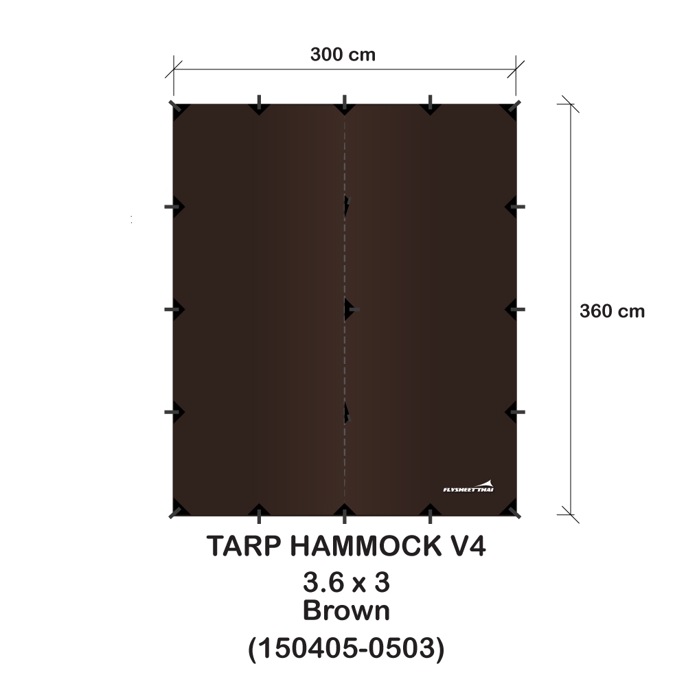 ฟลายชีท ทาร์ปเปล Tarp Hammock 3.6x3 Multicam ผ้าคลุมเปล ฟลายชีทไทย Flysheetthai