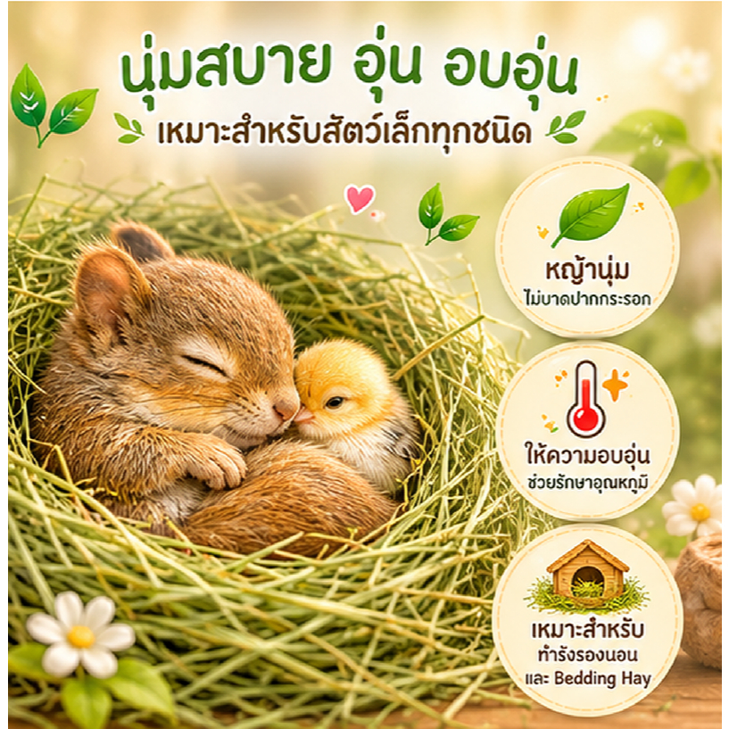 Honeypetzหญ้าทำรังกระรอกนกและสัตว์เล็กอื่นๆหญ้ารังนุ่มขนาด100-200กรัม ราคาถูกสุดๆหญ้านุ่มฟูไม่บาดปาก