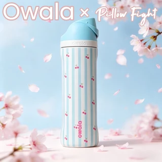 Owala FreeSip 24/32oz Pillow Fight Original – ขวดสแตนเลส 304 สุญญากาศ ดื่มได้2แบบ รุ่นลิมิเต็ด สีฟ้า sky รองรับ COD
