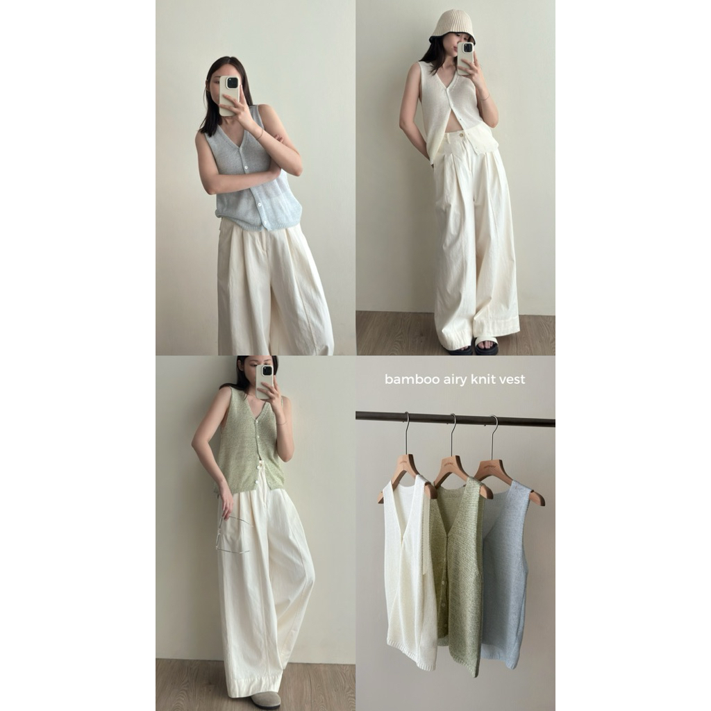 FADTHINGS : Bamboo airy knit vest 🐛🗯️