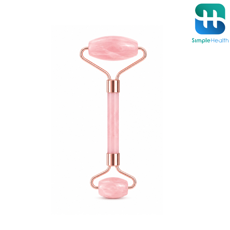 Simple health ลูกกลิ้งหยกนวดหน้า กัวซา นวดหน้าแบบลูกกลิ้ง  ลดริ้วรอย เพื่อผิวกระจ่างใส