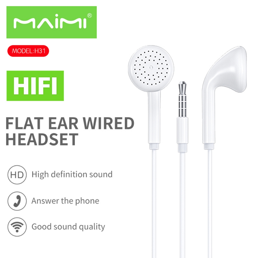 หูฟังมีไมค์ หูฟัง H31 โหมด DJ ร้องเพลง wesing หูฟังมีไมค์ แท้100% เบสหนัก EXTRA Bass stereo earphone
