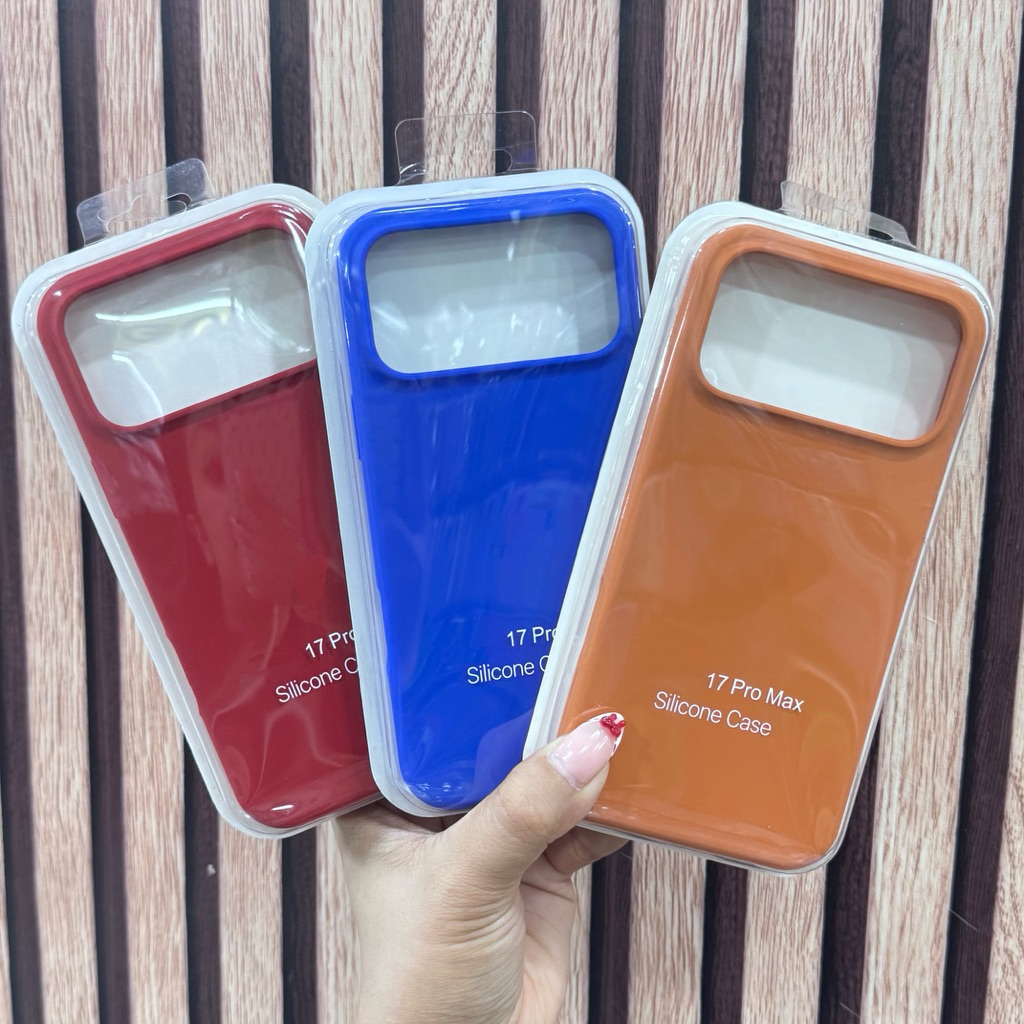 💥Case สีชาไทย กำมะหยี่ สีพื้นโลโก้ สำหรับรุ่นIP11-17promaxสินค้าพร้อมส่ง