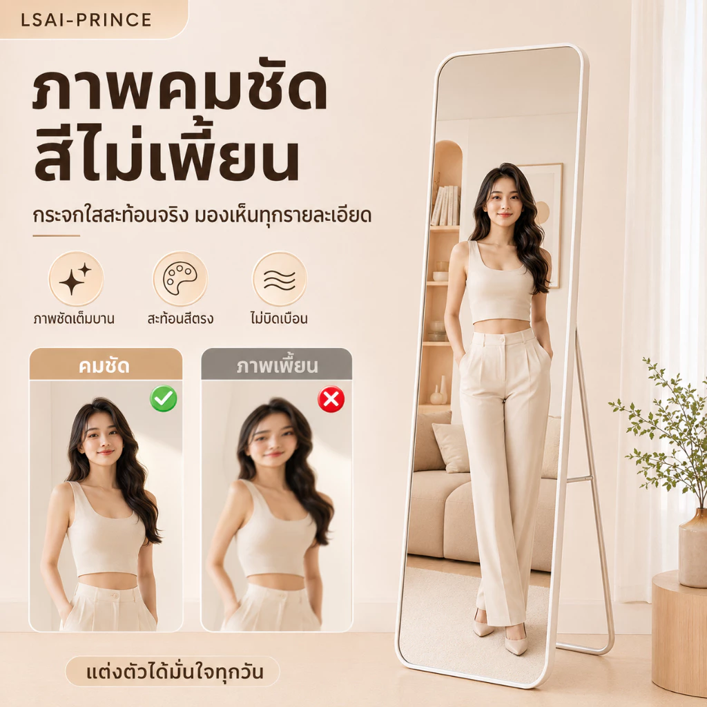 LP กระจกส่องตัวติดผนัง 120x30 ซม thumbnail 3