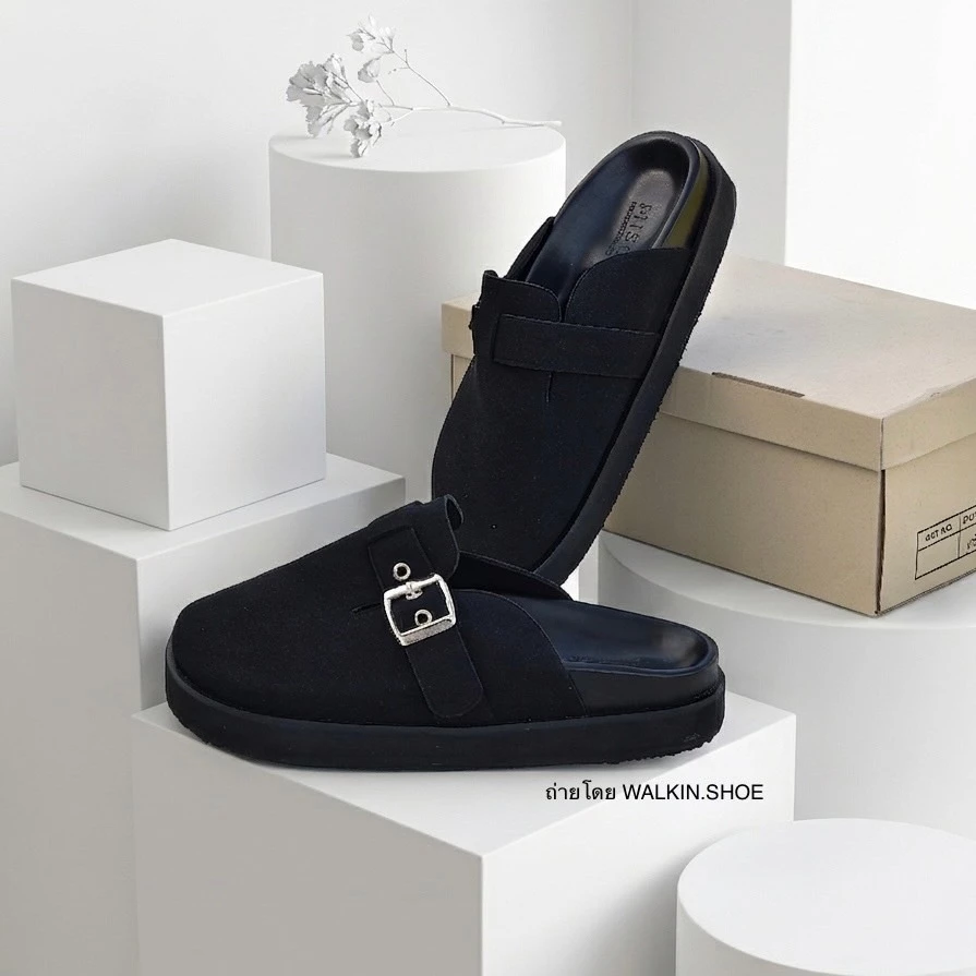 (HANDMADE ผลิตในไทย100%) MISO BRAND เบอร์ 35-44 รองเท้าเปิดส้น พื้นกันลื่น รุ่น BONITA by walkin.shoe