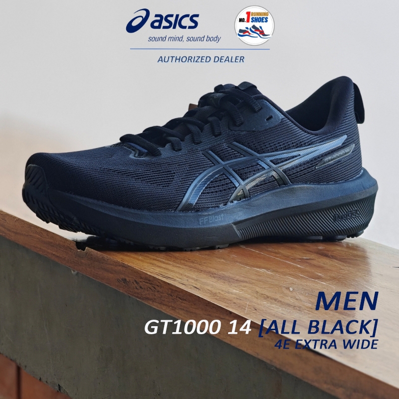 [✨Extra wide/ มีไซส์ 15us] Asics รุ่น GT-1000 14 1011C076-003 สี Black/ black ของเเท้ ถ่ายรูปเองจากสินค้าจริง 100%