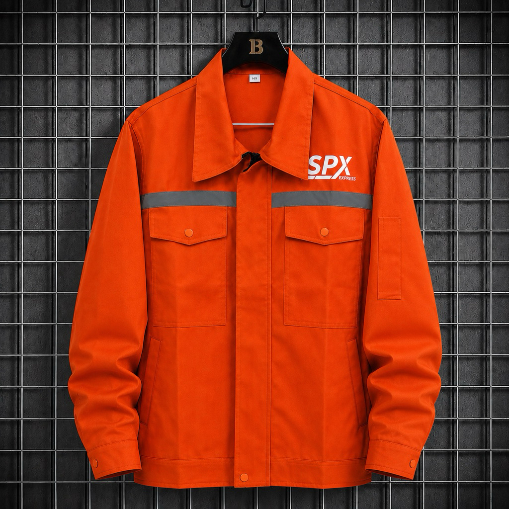 SP-X-01 🟠เสื้อแจ็คเก็ตส้ม S P X Express 🟠 สำหรับพนักส่งพัสดุ