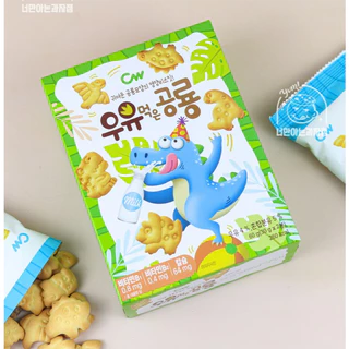 Cheongwoo Dinosaur Milk Snack 60g ขนมสแน็กรสนมเกาหลี 청우 우유먹은 공룡 스낵 60g Korean Snack Kids from korea