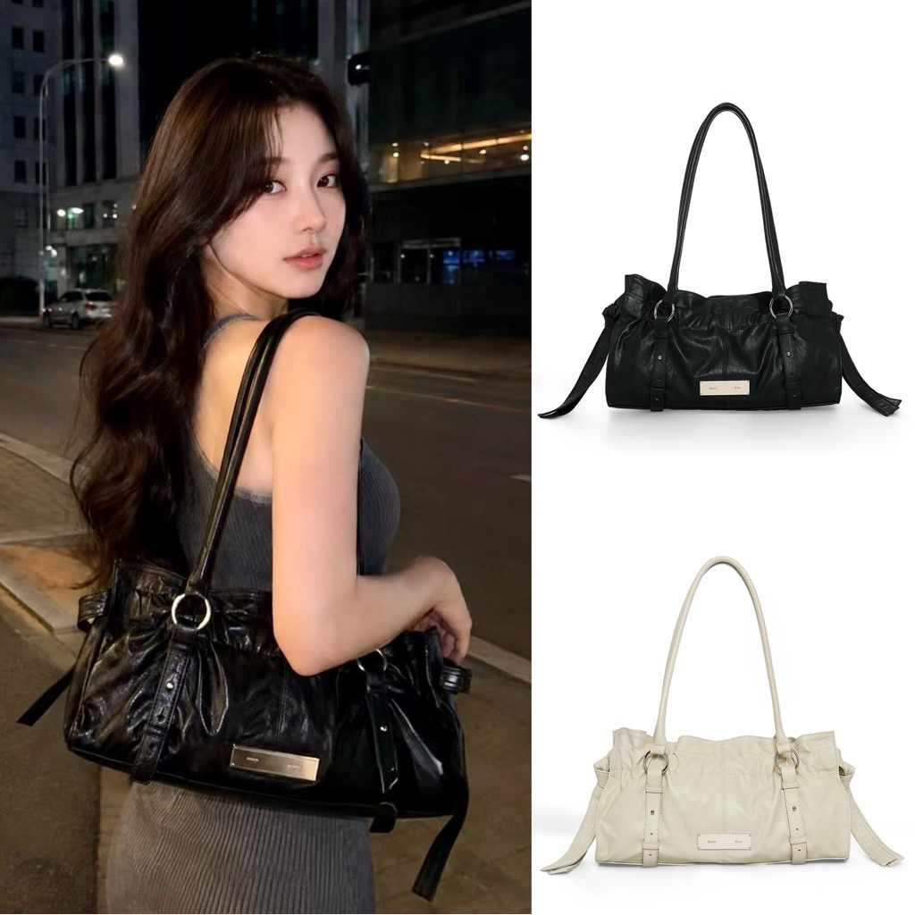[PREORDER] Matin Kim Shirring Tie Buckle Shoulder Bag / 2 Colors (ลด 32%)