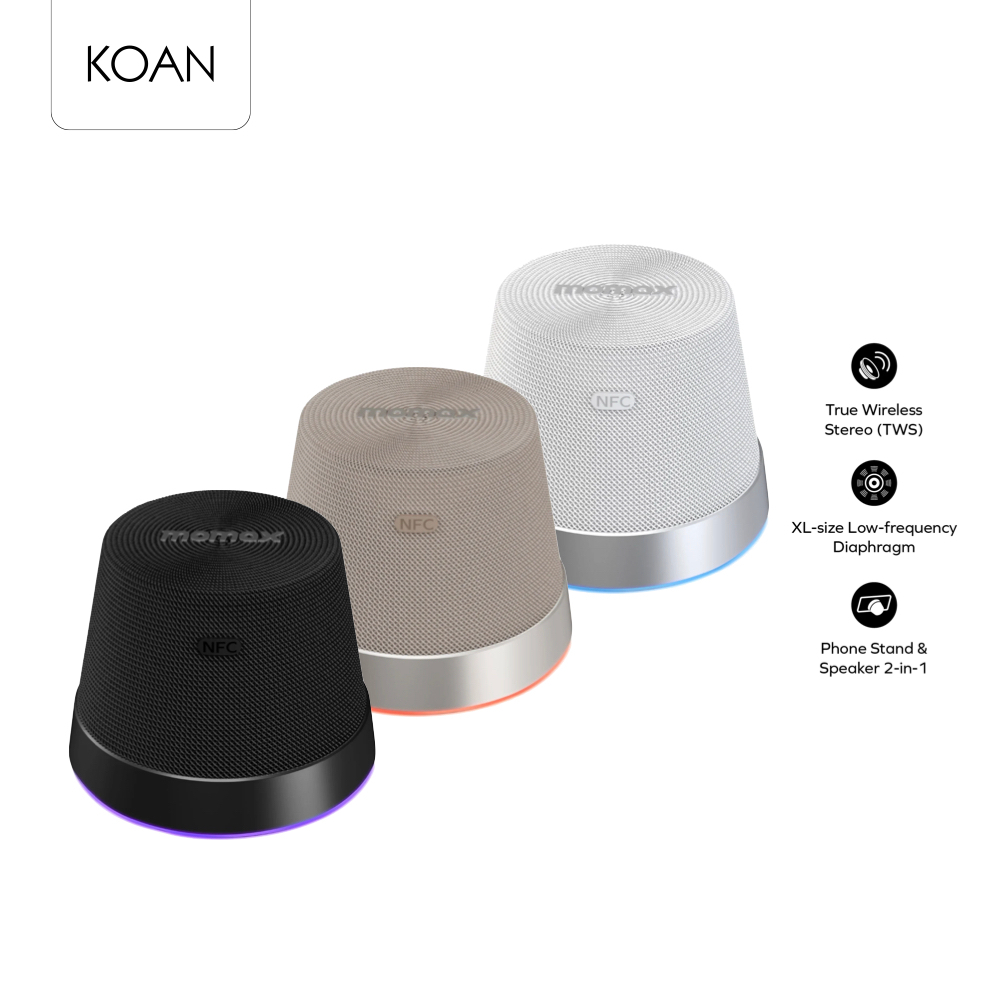MOMAX ลำโพงบลูทูธ 1-VIBE Mood Magnetic Wireless Speaker ลำโพงพกพา ลำโพง Magnetic