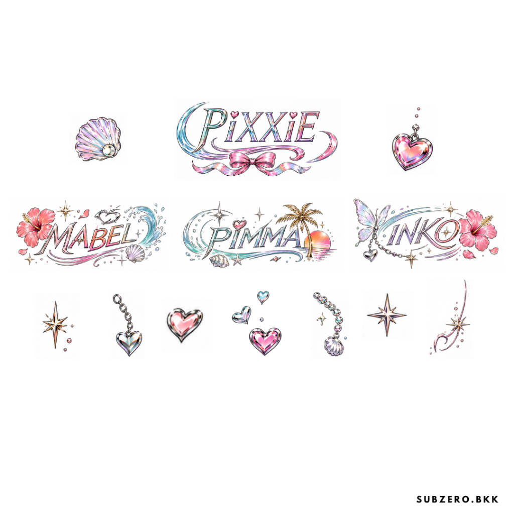 แทททู Pixxie (13 ชิ้น/เซต)
