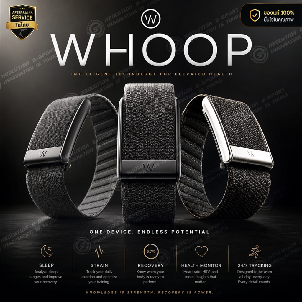 [ของแท้] WHOOP ONE 5.0 / PEAK 5.0 / LIFE MG ฟรี Sub 12เดือน Sleep Health Band นำเข้าตรง เคลมศูนย์ไทย