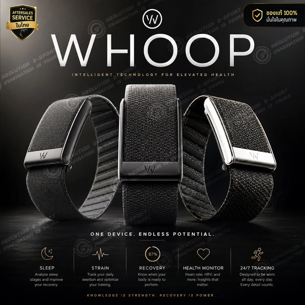 [ของแท้] WHOOP ONE 5.0 / PEAK 5.0 / LIFE MG ฟรี Sub 12เดือน Sleep Health Band นำเข้าตรง เคลมศูนย์ไทย