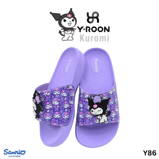 รองเท้าแตะเด็กผู้หญิง Y-Roon X Kuromi ลิขสิทธิ์แท้ ลายคุโรมิ ตัวติดคุโรมิ เบาสบาย(ตัวใหม่ล่าสุด) Y86