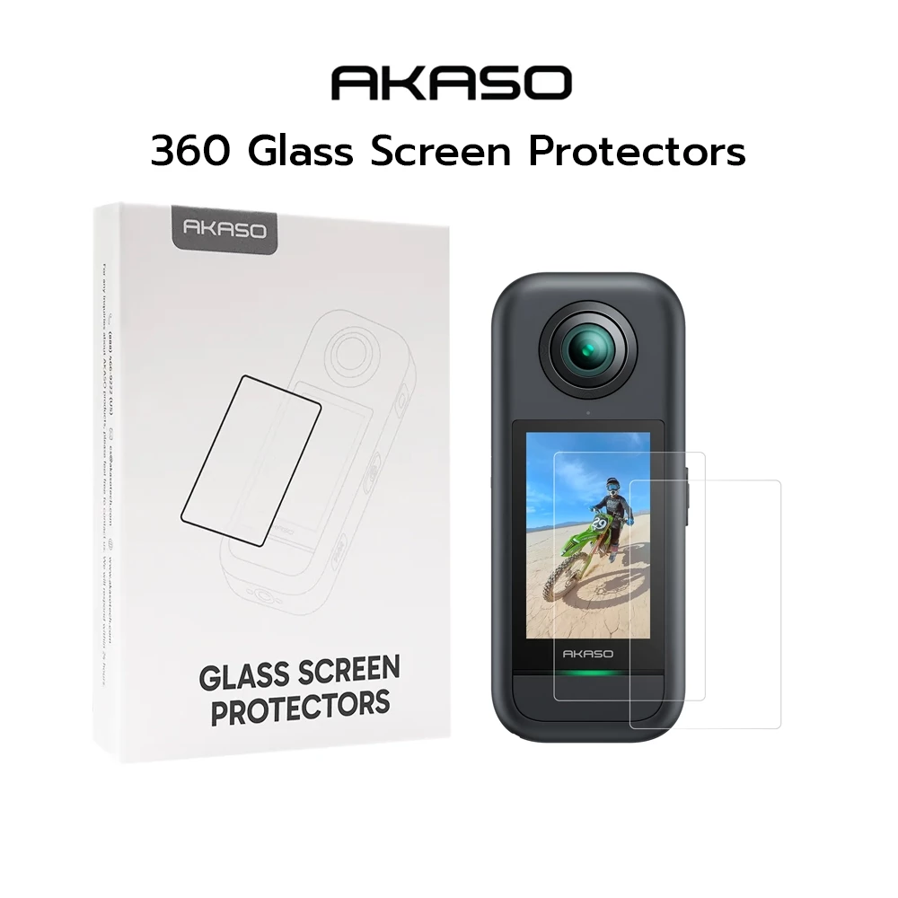 AKASO 360 Glass Screen Protectors ฟิล์มกันรอยหน้าจอ AKASO 360